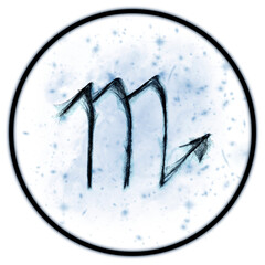 Icono del signo zodiacal de Escorpio. Signos del zodíaco. Horóscopo, astrología y predicciones. Eclipses y esoterismo. Carta astral   
