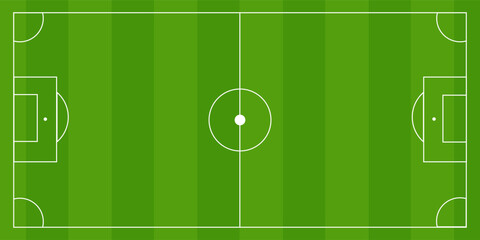 Top view of soccer field or football field - Vector illustration