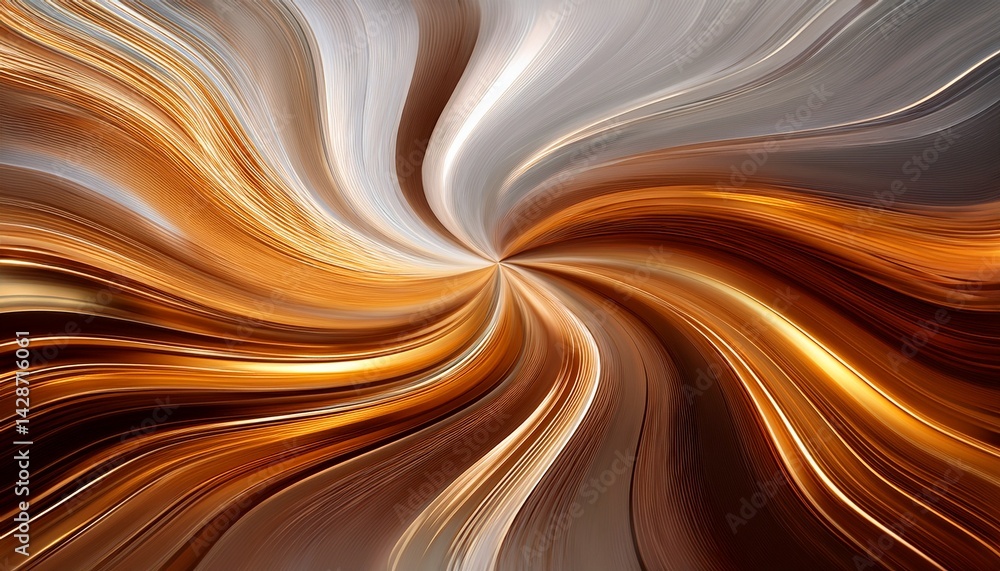 Poster dynamic topaz abstract art showcasing flowing curves and forms