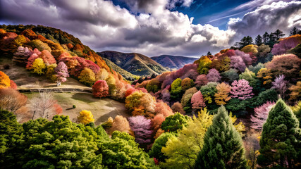 Beauty of nature, multi color tree