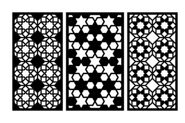 Seamless pattern with black and white windows