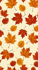 Fototapeta premium Autumn's Gentle Dance AI Generated