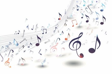 illustration of modern music notes
