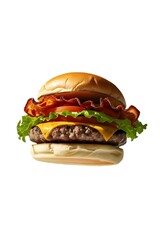 hamburger on a white background