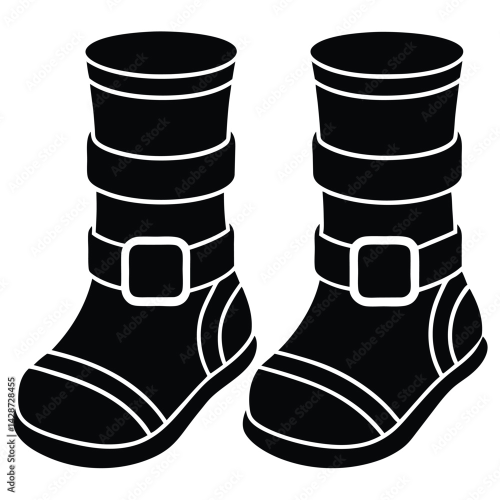 Poster isolated black vector dancer using element ankle weights with white background