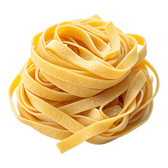 italian pasta tagliatelle isolated on white background,  PNG