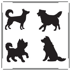 Dog silhouette, Dog illustration , Dog clipart, Dog vector , Dog icon , black Dog, Dog illustration on white background, Dog vector illustration ,