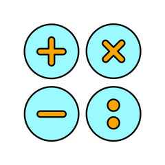 calculation icons  symbol vector elements for infographic web