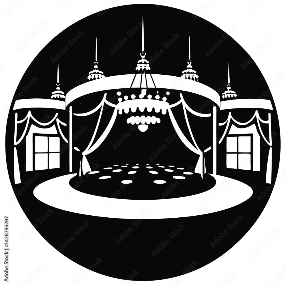 Poster isolated black vector dancer using element ballroom with white background