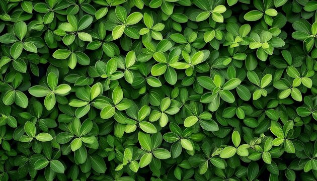 high resolution close up of fresh nature spring bushes wall pattern green leaf plant greenery grass texture background pattern for walllpaper background generative ai