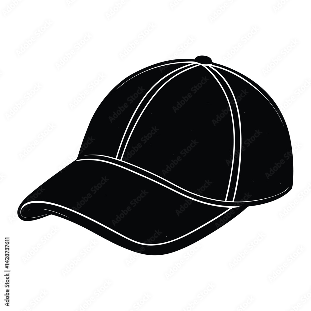 Poster isolated black vector dancer using element cap turned backwards with white background