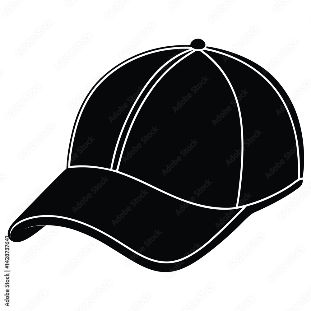 Poster isolated black vector dancer using element cap turned backwards with white background