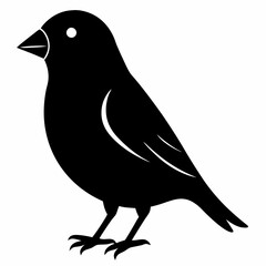 Elegant Canary Silhouette Vector Design