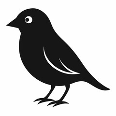 Elegant Canary Silhouette Vector Design