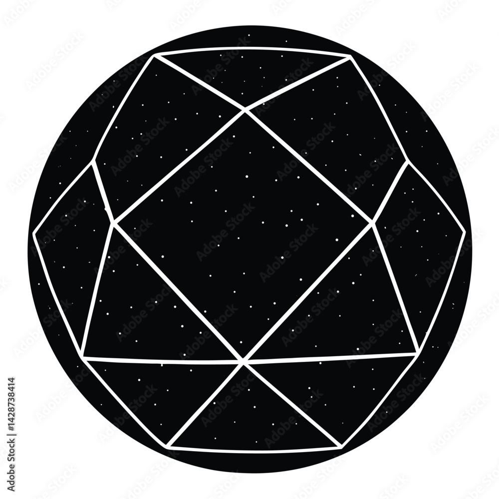 Poster isolated black vector dancer using element core ball with white background