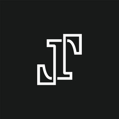 Fototapeta premium Letter JT serif