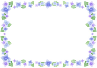 アジサイのフレーム(ブルー)