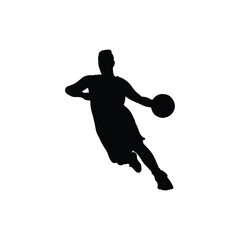 basketball player silhouette vector illustration