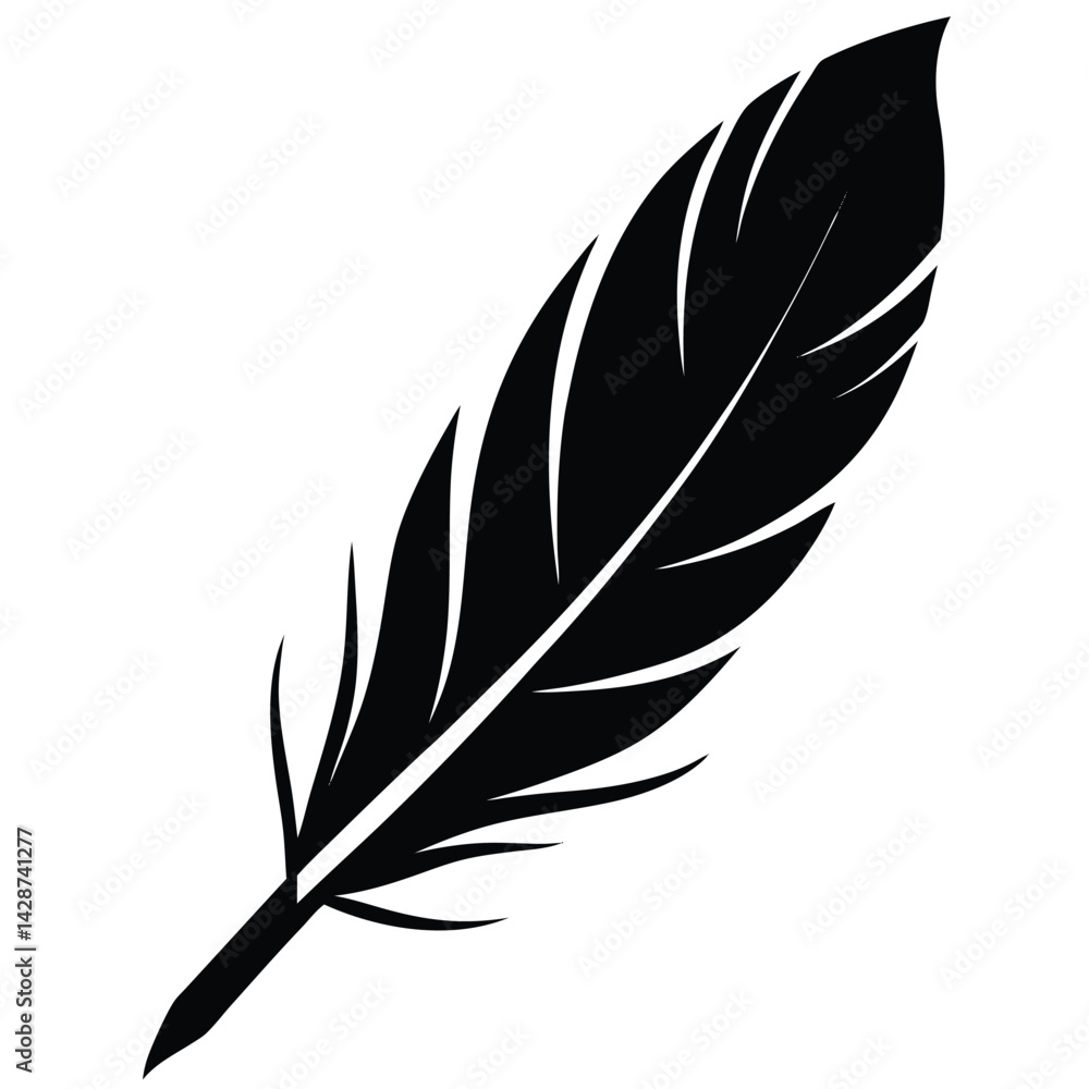 Poster isolated black vector dancer using element feather accessory with white background