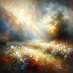 Impressionistic Brushstroke focus on capt