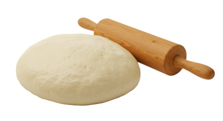 Baking dough with rolling pin