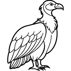 One-Line Condor Vector Illustration