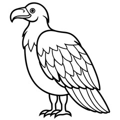 One-Line Condor Vector Illustration