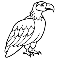 One-Line Condor Vector Illustration