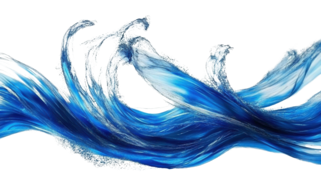 Blue abstract wave background with white background