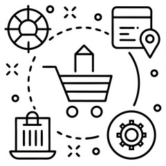 icon set web symbols user interface elements 