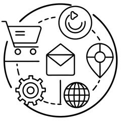 icon set web symbols user interface elements 