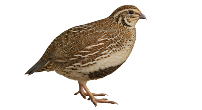 Brown cream quail bird photo