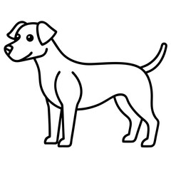 Elegant Dog Outline Illustration