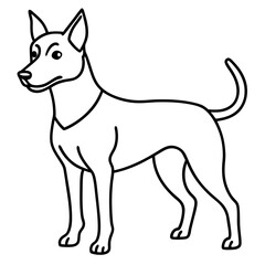 Elegant Dog Outline Illustration
