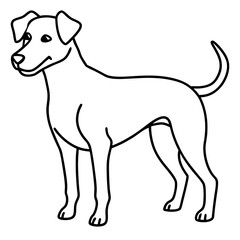 Elegant Dog Outline Illustration