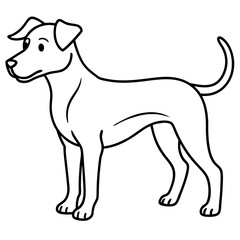 Elegant Dog Outline Illustration