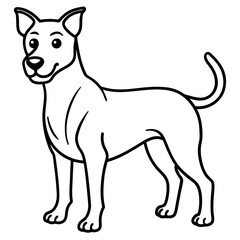 Elegant Dog Outline Illustration