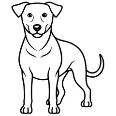 Elegant Dog Outline Illustration