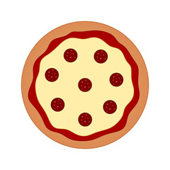 pepperoni pizza vector illustration