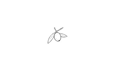 Autumn Olive – AI-Drawn Speckled Oval Berry with Short Stem and Fine Botanical Detail
