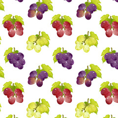 Seamless pattern grape branches.For sticker and t shirt design, posters, logos, labels, banners, stickers,bottle product package, cuisine cooking or salad, etc