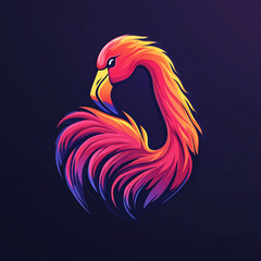 Obraz premium flamingo mascot logo