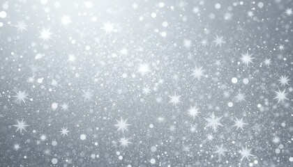 Fototapeta premium Silver Sparkle: A Serene Winter Starry Night Abstract