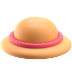 Fototapeta premium Spring hat 3d icon