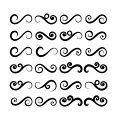 Transparent, Elegant Swirl and Flourish Vector Designs for Creative Projects - 24 Unique Decorative Elements set of decorative elements for design vector