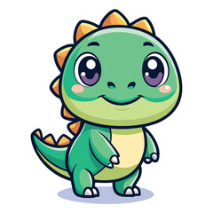 Obraz premium Cute Cartoon Dinosaur (1)
