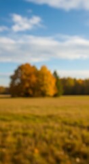 Fototapeta premium Autumn's Golden Embrace AI Generated