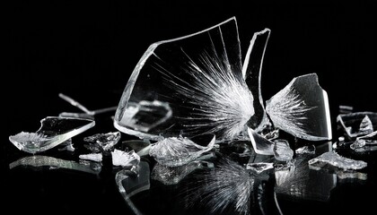 pieces of destructed shattered glass royalty high quality free stock photo image of broken glass with sharp pieces break glass white and black overlay grunge texture abstract on black background