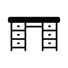 Pc table icon creatively designed in outline style