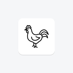 Rooster, vector, pixel perfect, illustrator file
